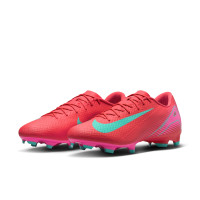 Nike Zoom Mercurial Vapor 16 Academy Gras / Kunstgras Voetbalschoenen (MG) Rood Turquoise Roze