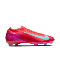 Nike Zoom Mercurial Vapor 16 Pro Gazon Naturel Chaussures de Foot (FG) Rouge Turquoise Rose