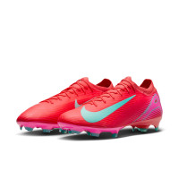 Nike Zoom Mercurial Vapor 16 Pro Gazon Naturel Chaussures de Foot (FG) Rouge Turquoise Rose