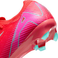 Nike Zoom Mercurial Vapor 16 Pro Gazon Naturel Chaussures de Foot (FG) Rouge Turquoise Rose
