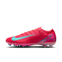 Nike Zoom Mercurial Vapor 16 Elite Gazon Artificiel Chaussures de Foot (AG) Rouge Turquoise Rose