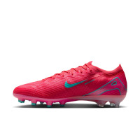 Nike Zoom Mercurial Vapor 16 Elite Gazon Artificiel Chaussures de Foot (AG) Rouge Turquoise Rose