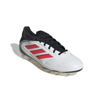 adidas Copa Pure III Pro Gazon Naturel Chaussures de Foot (FG) Blanc Noir Rouge
