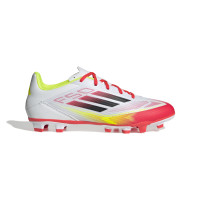 adidas F50 Club Gazon Naturel Gazon Artificiel Chaussures de Foot (MG) Blanc Rouge Noir Jaune
