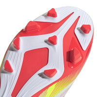 adidas F50 Club Gazon Naturel Gazon Artificiel Chaussures de Foot (MG) Blanc Rouge Noir Jaune