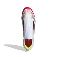 adidas F50 Elite Sans Lacets Crampons Vissés Chaussures de Foot (SG) Blanc Rouge Noir Jaune