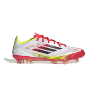 adidas F50 Pro Gazon Naturel Chaussures de Foot (FG) Blanc Rouge Noir Jaune