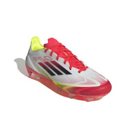 adidas F50 Pro Gazon Naturel Chaussures de Foot (FG) Blanc Rouge Noir Jaune