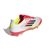 adidas F50 Pro Gazon Naturel Chaussures de Foot (FG) Blanc Rouge Noir Jaune
