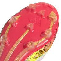 adidas F50 Pro Gazon Naturel Chaussures de Foot (FG) Blanc Rouge Noir Jaune