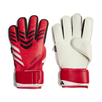 adidas Predator Match Fingersave Gants de Gardien de But Rouge Blanc Noir