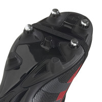 adidas Predator League FT Crampons Vissés Chaussures de Foot (SG) Noir Gris Rouge