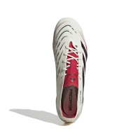 adidas Predator Elite Crampons Vissés Chaussures de Foot (SG) Blanc Noir Rouge