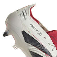 adidas Predator Elite Crampons Vissés Chaussures de Foot (SG) Blanc Noir Rouge