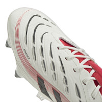adidas Predator Elite Crampons Vissés Chaussures de Foot (SG) Blanc Noir Rouge