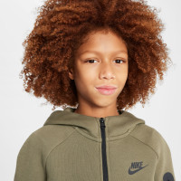 Nike Tech Fleece Sportswear Trainingspak Kids Olijfgroen Grijs Zwart