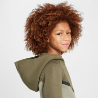 Nike Tech Fleece Sportswear Trainingspak Kids Olijfgroen Grijs Zwart