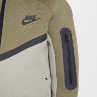 Nike Tech Fleece Sportswear Trainingspak Kids Olijfgroen Grijs Zwart