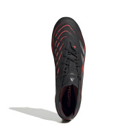 adidas Predator Elite Crampons Vissés Chaussures de Foot (SG) Noir Gris Rouge