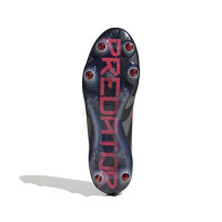 adidas Predator Elite Crampons Vissés Chaussures de Foot (SG) Noir Gris Rouge