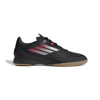 adidas F50 League Chaussures de Foot en Salle (IN) Noir Rouge Argenté
