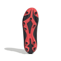 adidas F50 Club Gras / Kunstgras Voetbalschoenen (MG) Kids Zwart Rood Zilver