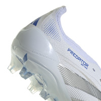adidas Predator Elite FT Gras Voetbalschoenen (FG) Wit Zilver Blauw