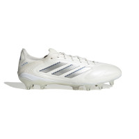 adidas Copa Pure III Elite Gazon Naturel Chaussures de Foot (FG) Blanc Argenté Bleu