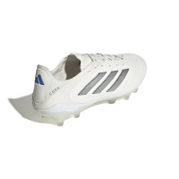 adidas Copa Pure III Elite Gazon Naturel Chaussures de Foot (FG) Blanc Argenté Bleu
