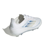 adidas F50 Elite Gras Voetbalschoenen (FG) Kids Wit Blauw Zilver