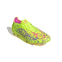 adidas Predator Elite Gras Voetbalschoenen (FG) Neongeel Blauw Roze