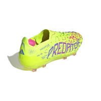 adidas Predator Elite Gras Voetbalschoenen (FG) Neongeel Blauw Roze