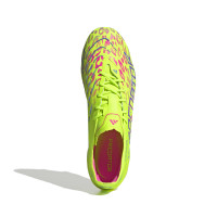 adidas Predator Elite Gras Voetbalschoenen (FG) Neongeel Blauw Roze