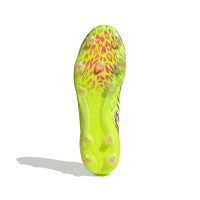 adidas Predator Elite Gras Voetbalschoenen (FG) Neongeel Blauw Roze