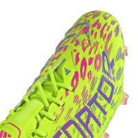 adidas Predator Elite Gras Voetbalschoenen (FG) Neongeel Blauw Roze