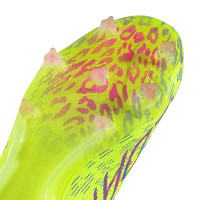 adidas Predator Elite Gras Voetbalschoenen (FG) Neongeel Blauw Roze