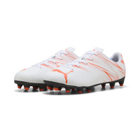 PUMA Attacanto Gras / Kunstgras Voetbalschoenen (MG) Kids Wit Oranje