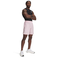 Under Armour Tech Woven Wordmark Short d'Entraînement Rose Blanc