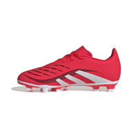 adidas Predator Club Gras / Kunstgras Voetbalschoenen (MG) Kids Rood Wit Zwart
