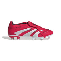 adidas Predator Pro FT Crampons Vissés Chaussures de Foot (SG) Rouge Blanc Noir
