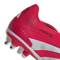 adidas Predator Pro FT Crampons Vissés Chaussures de Foot (SG) Rouge Blanc Noir