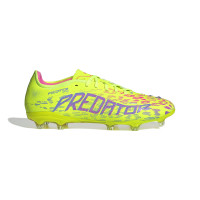 adidas Predator Pro Gras Voetbalschoenen (FG) Neongeel Blauw Roze
