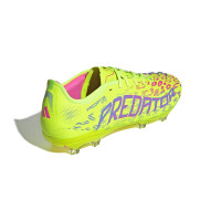 adidas Predator Pro Gras Voetbalschoenen (FG) Neongeel Blauw Roze