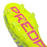 adidas Predator Pro Gras Voetbalschoenen (FG) Neongeel Blauw Roze