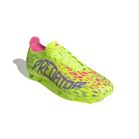 adidas Predator League Gras / Kunstgras Voetbalschoenen (MG) Neongeel Blauw Roze