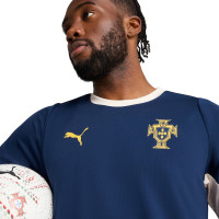 PUMA Portugal Maillot d'Entraînement 2025-2026 Bleu Foncé Blanc Cassé Jaune