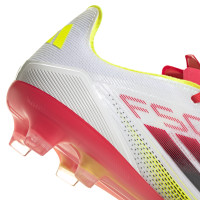 adidas F50 Pro Gazon Naturel Chaussures de Foot (FG) Blanc Rouge Noir Jaune