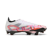 PUMA Ultra 5 Ultimate Carbon Gazon Naturel Chaussures de Foot (FG) Femmes Blanc Noir Rouge
