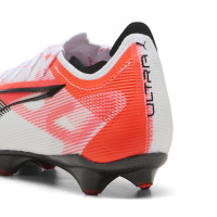 PUMA Ultra 5 Ultimate Carbon Gazon Naturel Chaussures de Foot (FG) Femmes Blanc Noir Rouge