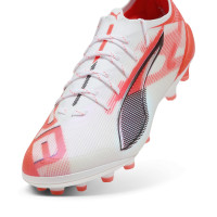PUMA Ultra 5 Ultimate Kunstgras Voetbalschoenen (AG) Wit Zwart Rood